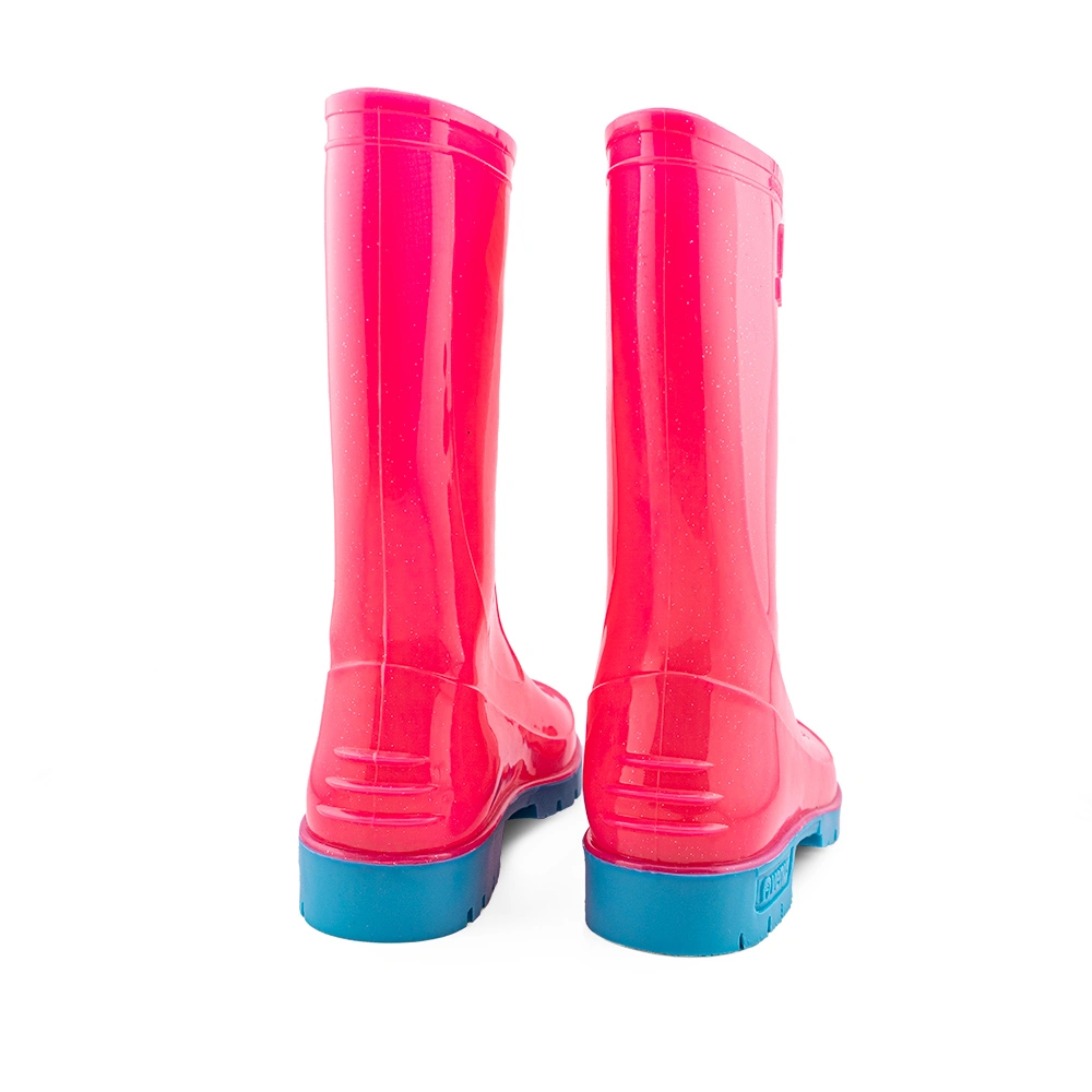 Bota de lluvia Infantil Fucsia venus posterior 2