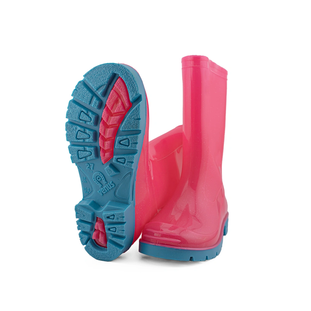 Bota de lluvia Infantil Fucsia venus suela 2